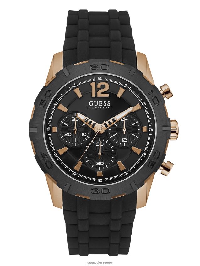 Guess svart og rosa gull-tone silikonklokke uten farge ingen farge unisex F0LJ808740