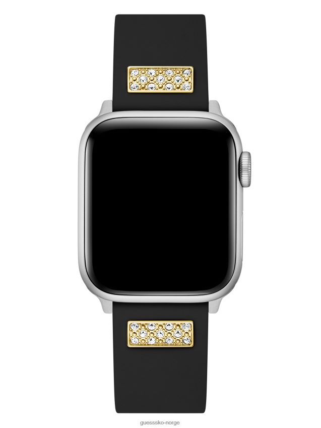 Guess svart rhinestone svart silikon 38-40 mm bånd til apple watch svart unisex F0LJ8010263