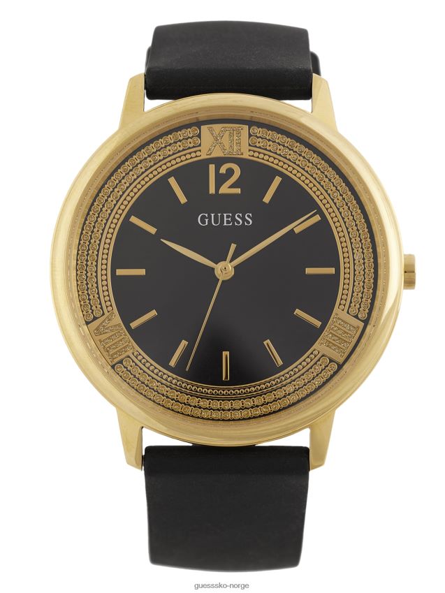Guess svart silikon og gullfarget klokke uten farge ingen farge unisex F0LJ807669