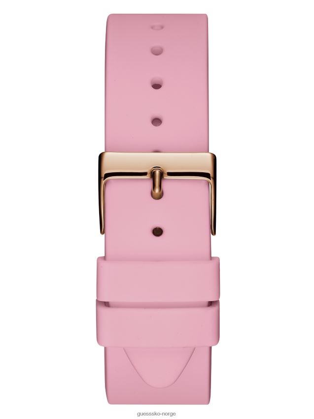 Guess uten farge rosegull-tone og blush silikon multifunksjonsklokke ingen farge unisex F0LJ807623