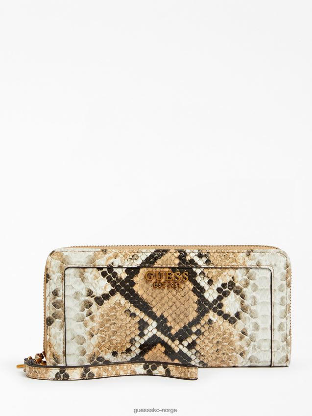 Guess abey maxi lommebok multi beige multi beige unisex F0LJ803997