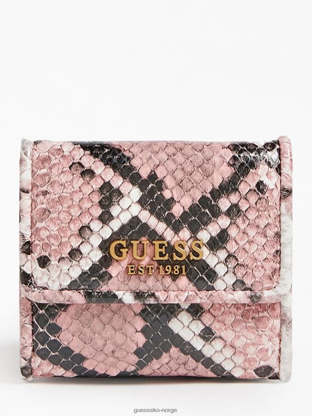 Guess abey python print lommebok multi rosa multi rosa unisex F0LJ804156