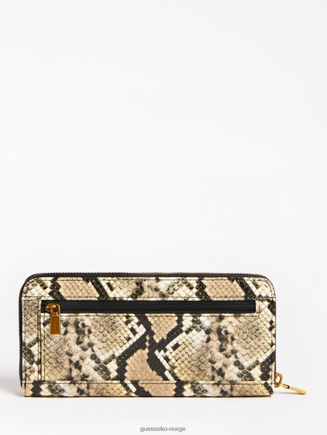 Guess alva python-print maxi lommebok multi beige multi beige unisex F0LJ804538