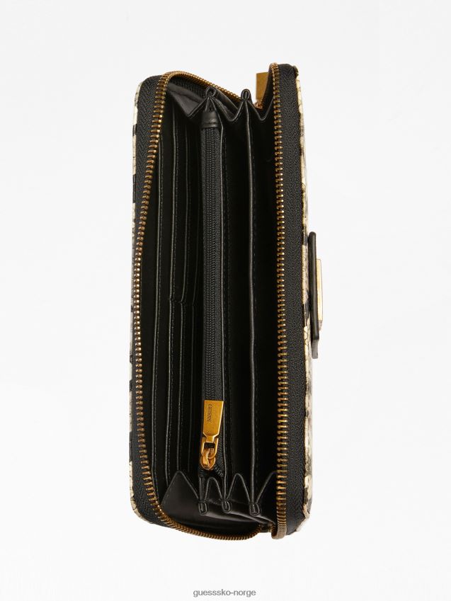 Guess alva python-print maxi lommebok multi beige multi beige unisex F0LJ804538