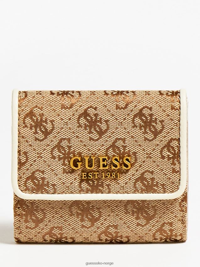 Guess aviana 4g logo mini lommebok hvit hvit unisex F0LJ804557