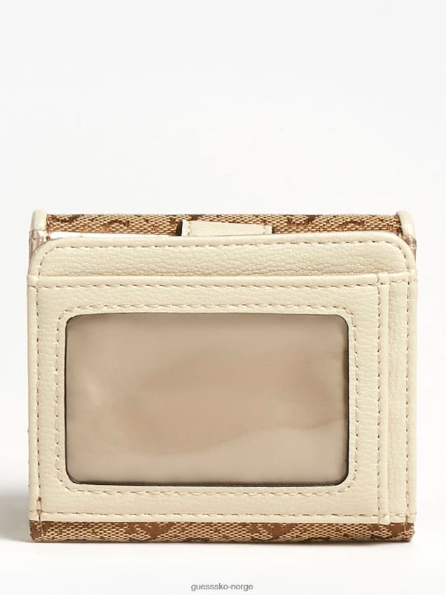 Guess aviana 4g logo mini lommebok hvit hvit unisex F0LJ804557