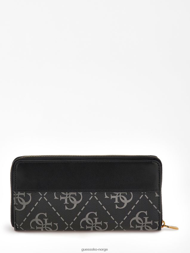 Guess berta 4g logo maxi lommebok grå grå unisex F0LJ804509