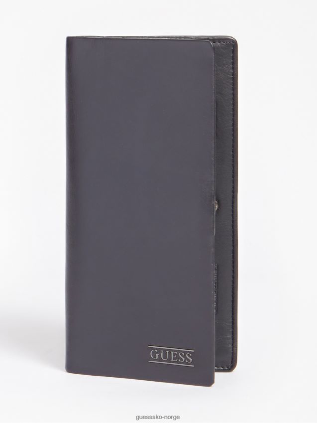 Guess blå new boston lommebok i ekte skinn blå unisex F0LJ80252