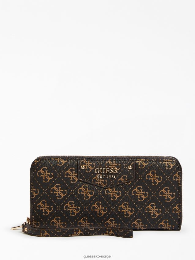 Guess brenton eco maxi lommebok brun brun unisex F0LJ804515