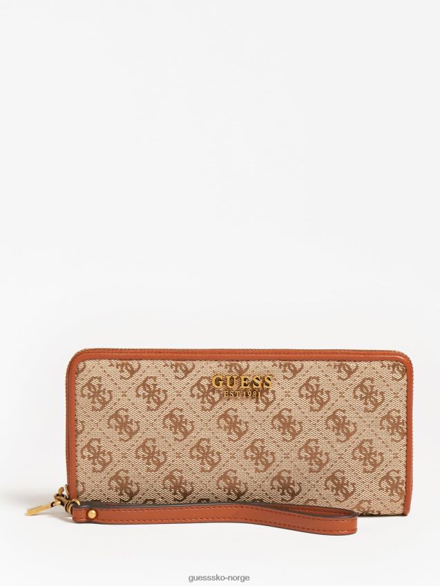 Guess brun aviana 4g logo maxi lommebok brun unisex F0LJ804652