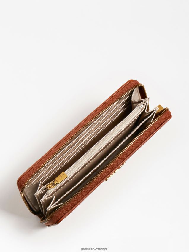Guess brun aviana 4g logo maxi lommebok brun unisex F0LJ804652