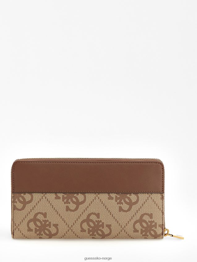 Guess brun berta 4g logo maxi lommebok brun unisex F0LJ804447