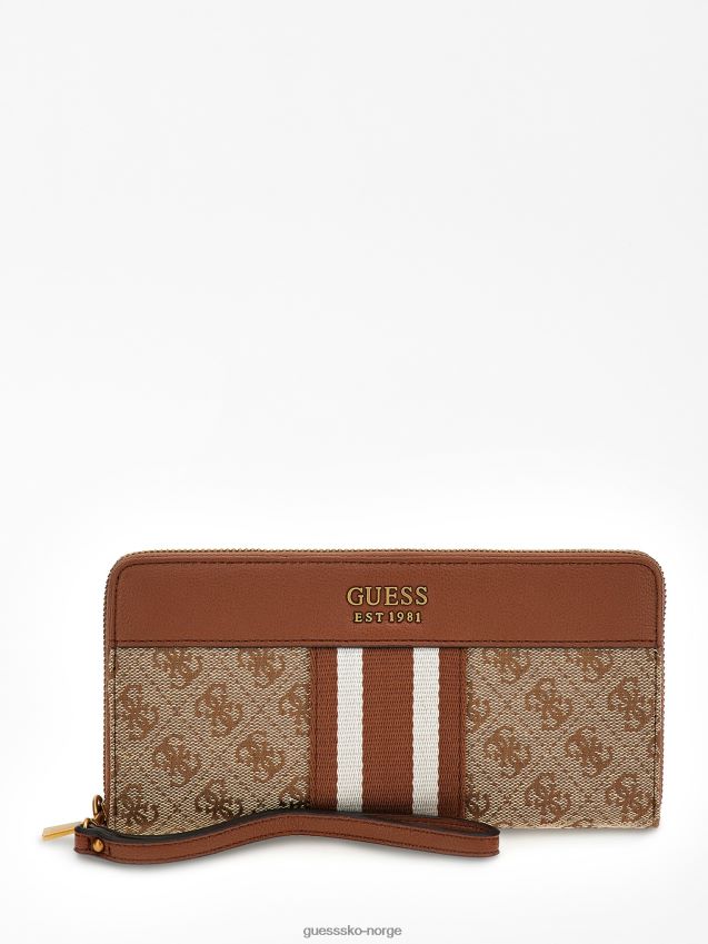 Guess brun katey 4g logo maxi lommebok brun unisex F0LJ804633