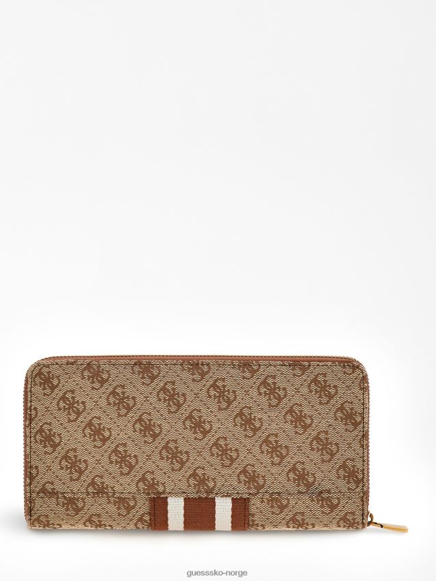 Guess brun katey 4g logo maxi lommebok brun unisex F0LJ804633