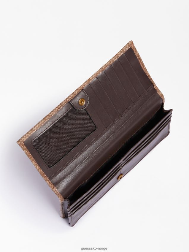 Guess brun vezzola 4g lang lommebok med logo brun unisex F0LJ80395