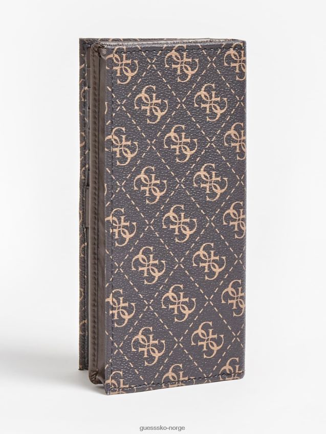 Guess brun vezzola 4g logo lang lommebok ny trend brun unisex F0LJ80497