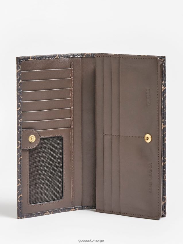 Guess brun vezzola 4g logo lang lommebok ny trend brun unisex F0LJ80497