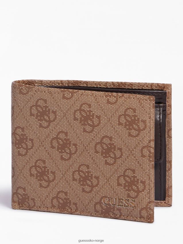 Guess brun vezzola 4g logo lommebok brun unisex F0LJ8023