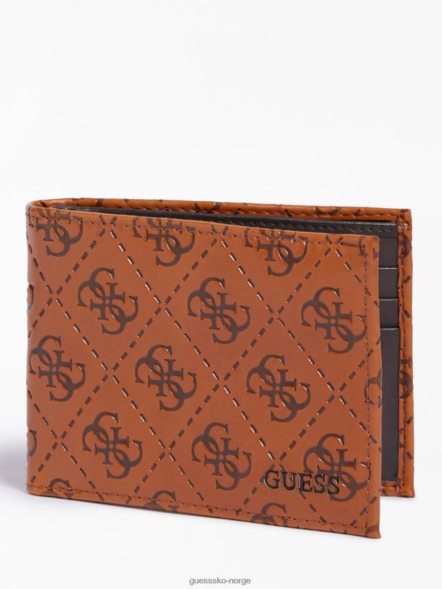 Guess brun vezzola-preget 4g-logo-lommebok brun unisex F0LJ80149