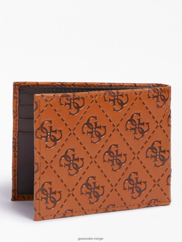 Guess brun vezzola-preget 4g-logo-lommebok brun unisex F0LJ80149