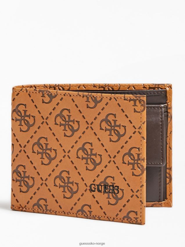 Guess brun vezzola-preget 4g-logo-lommebok brun unisex F0LJ80247