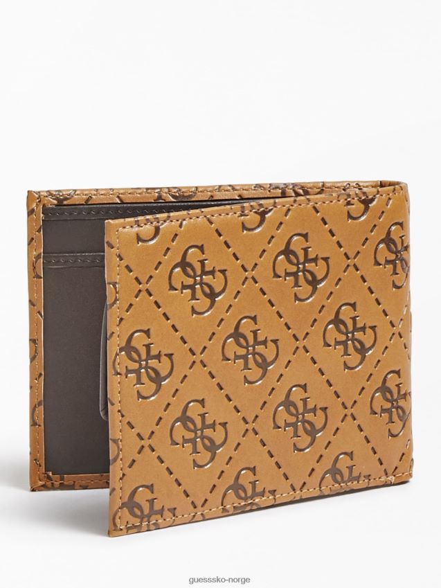 Guess brun vezzola-preget 4g-logo-lommebok brun unisex F0LJ80247
