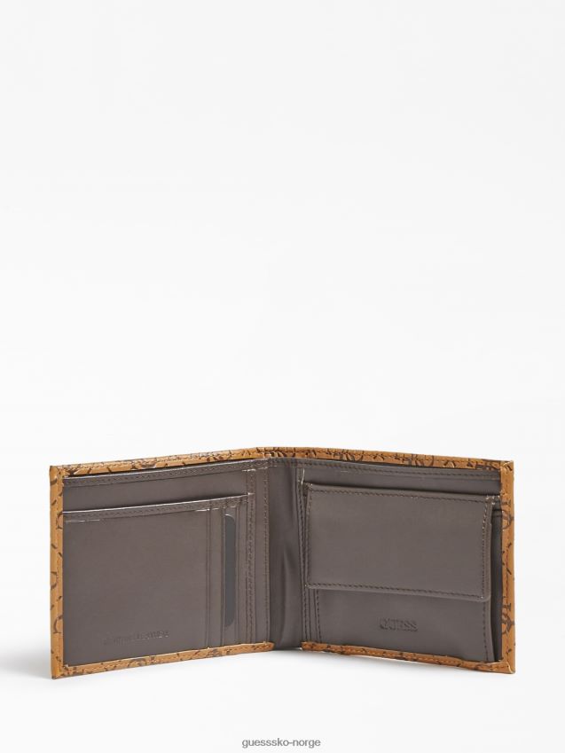 Guess brun vezzola-preget 4g-logo-lommebok brun unisex F0LJ80247