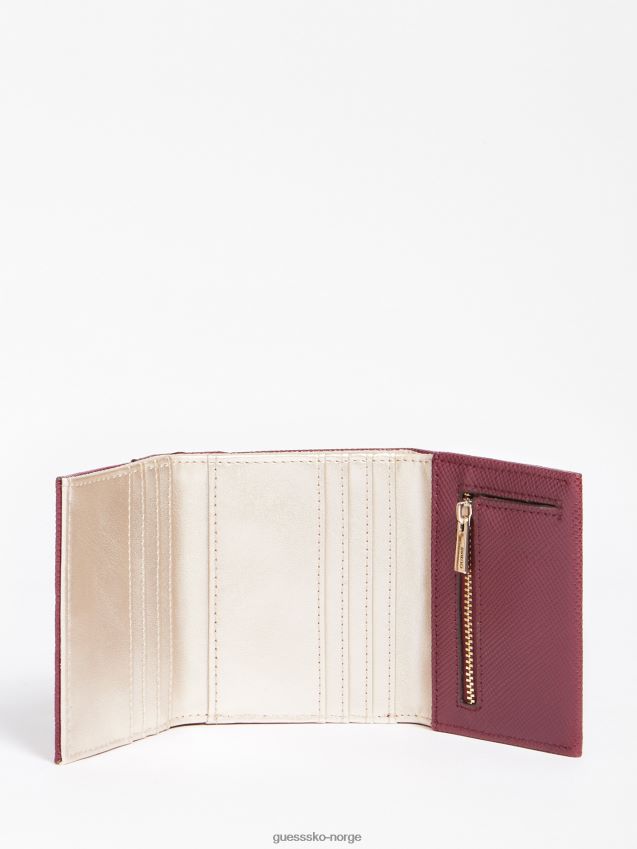 Guess burgunder cordelia mini lommebok burgunder unisex F0LJ804636