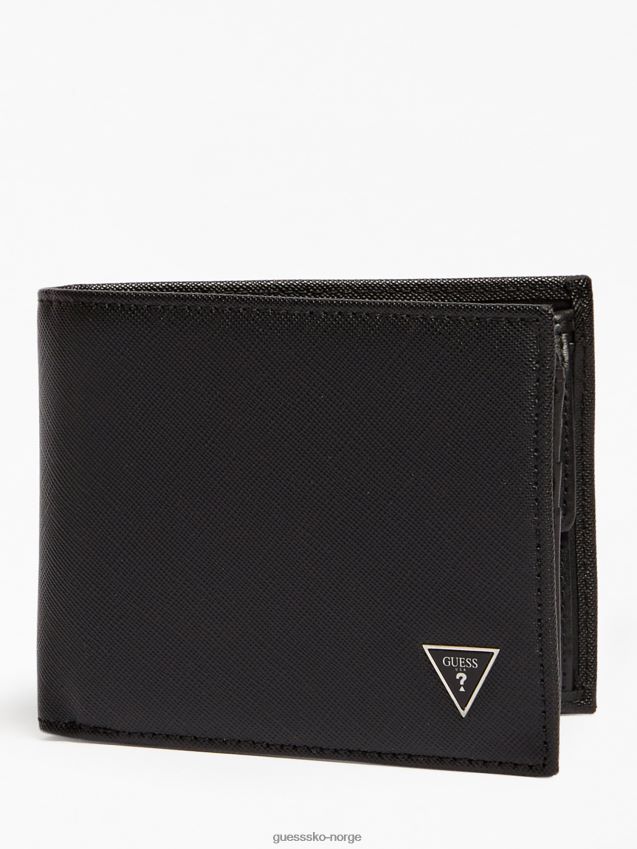 Guess certosa saffiano lommebok svart svart unisex F0LJ80836