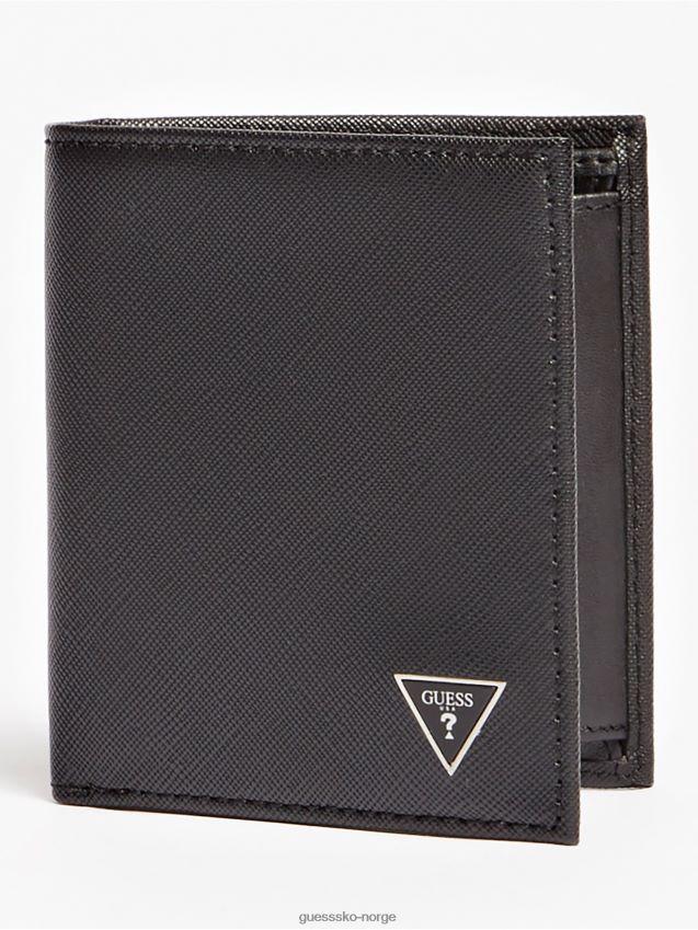 Guess certosa saffiano mini lommebok svart svart unisex F0LJ80710