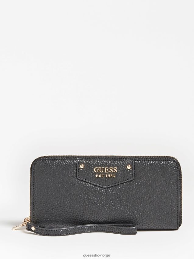 Guess eco brenton maxi lommebok svart svart unisex F0LJ804482