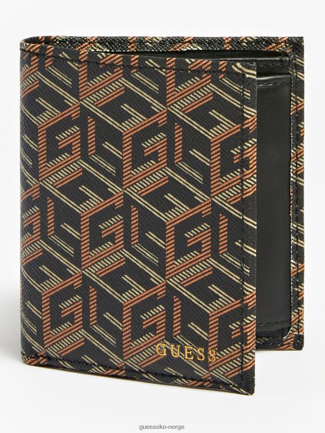 Guess ederlo g cube logo lommebok svart svart unisex F0LJ80928