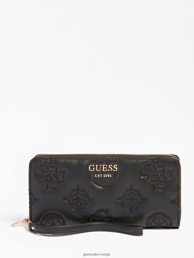 Guess elegant 4g peon logo lommebok svart unisex F0LJ803987