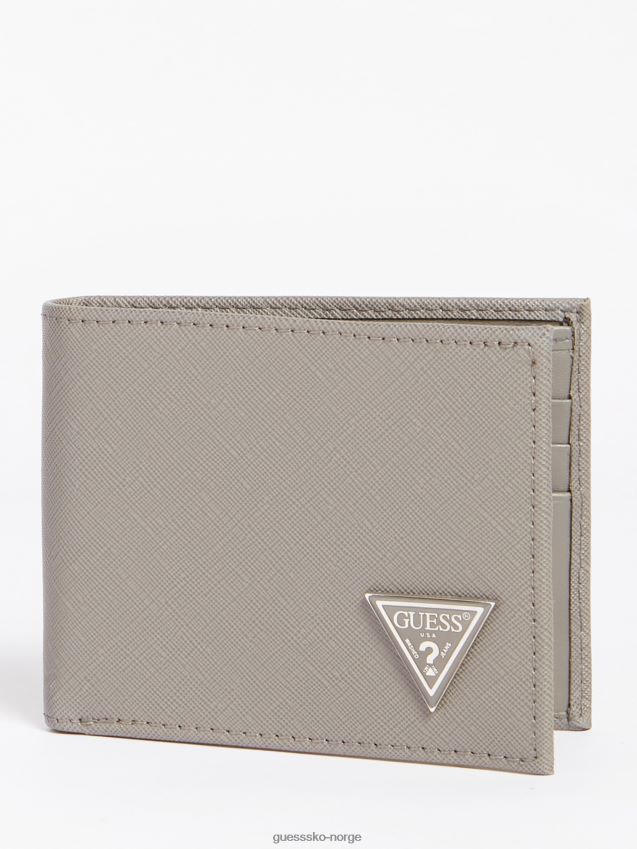 Guess grå certosa saffiano lommebok grå unisex F0LJ8034