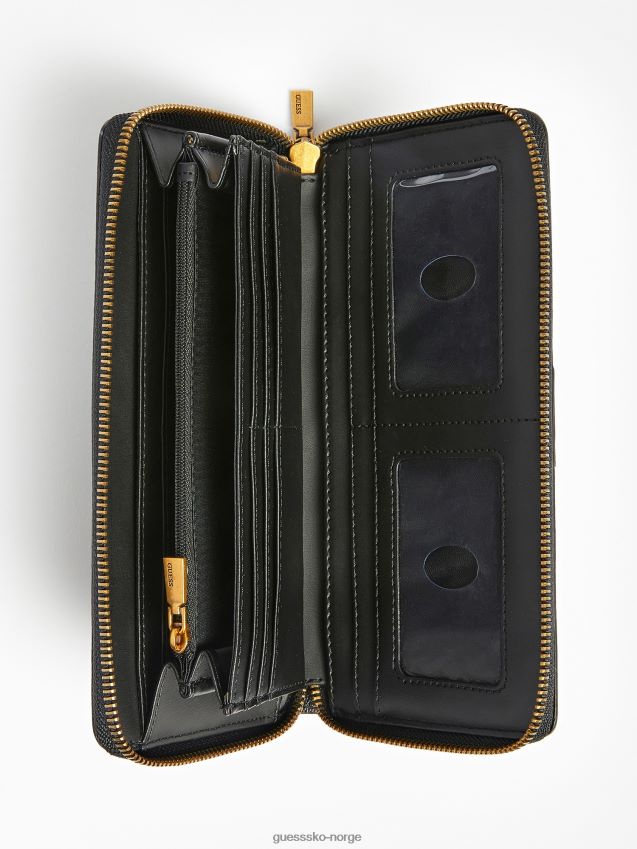 Guess grå ginevra 4g logo maxi lommebok grå unisex F0LJ804281