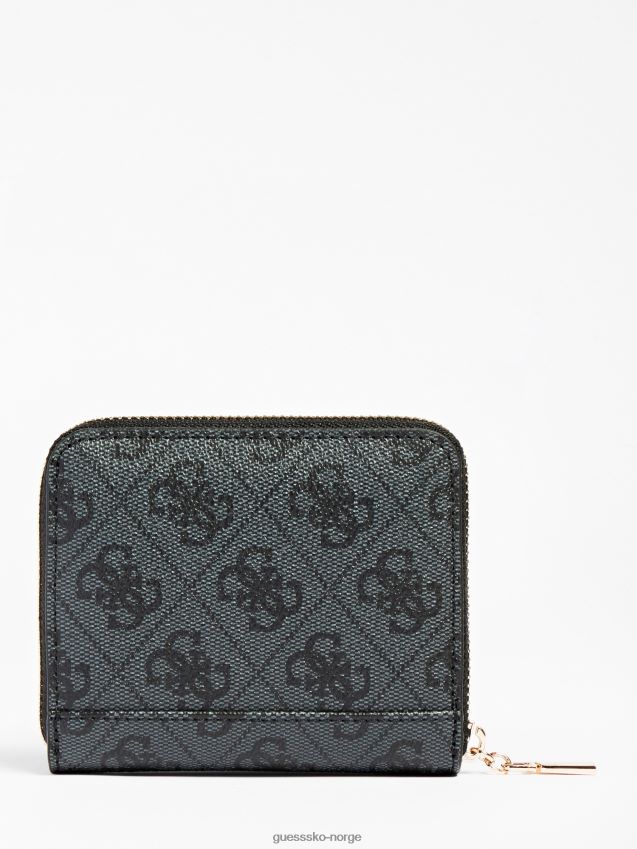 Guess grå laurbær 4g logo mini lommebok grå unisex F0LJ804288