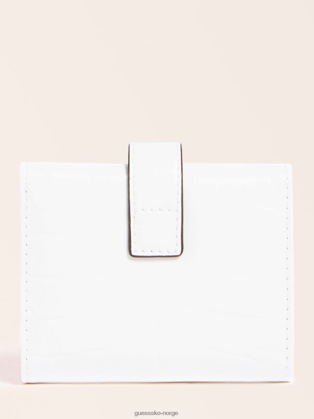 Guess hvit katey mini lommebok med krokodilletrykk hvit unisex F0LJ804430