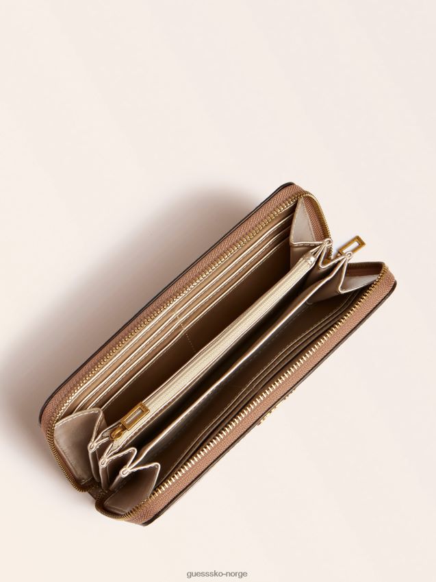 Guess krem katey maxi-lommebok med krokodilletrykk krem unisex F0LJ804536