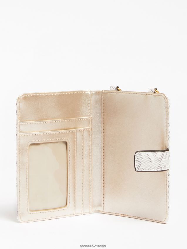 Guess krem vikky g cube logo lommebok krem unisex F0LJ804195