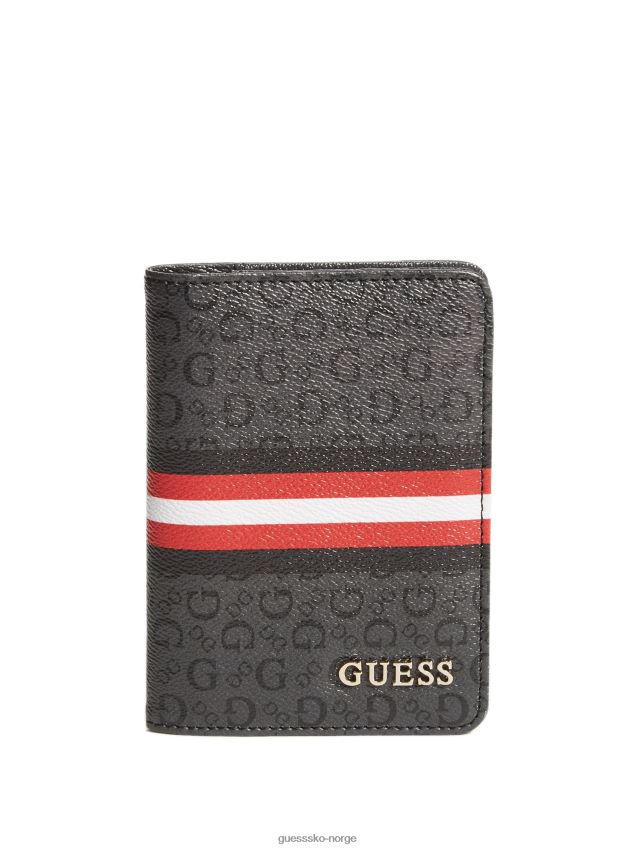 Guess kullstripe logo passetui kull unisex F0LJ808743