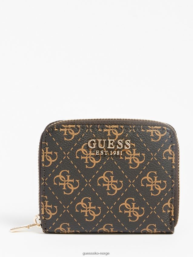 Guess laurbær 4g logo mini lommebok brun brun unisex F0LJ804562