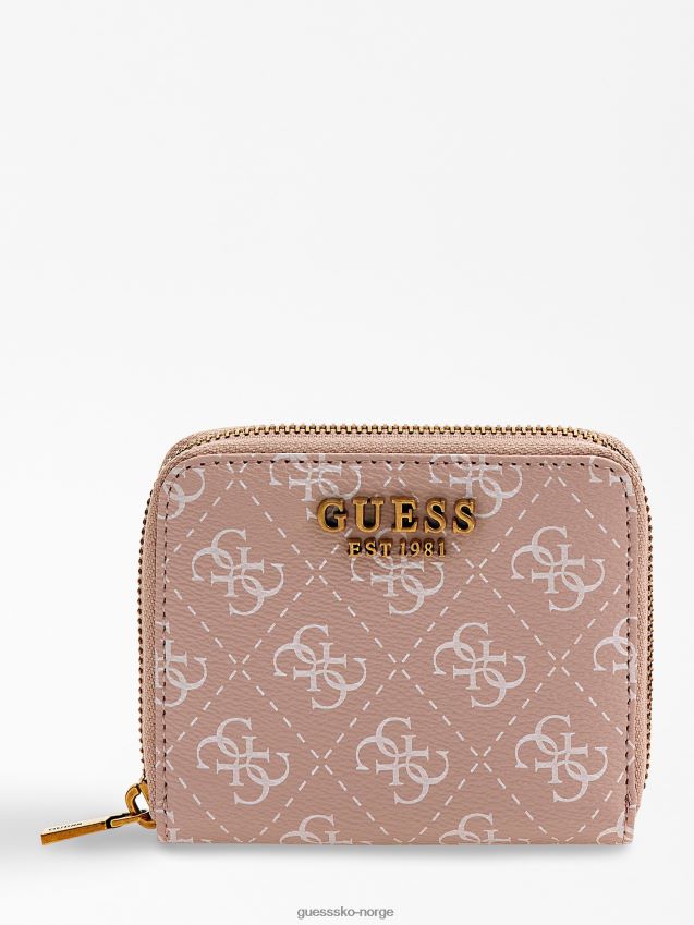Guess laurbær 4g logo mini lommebok rosa rosa unisex F0LJ804366
