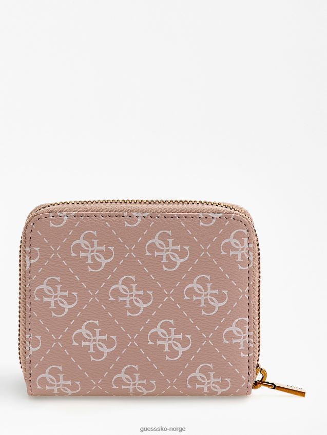 Guess laurbær 4g logo mini lommebok rosa rosa unisex F0LJ804366