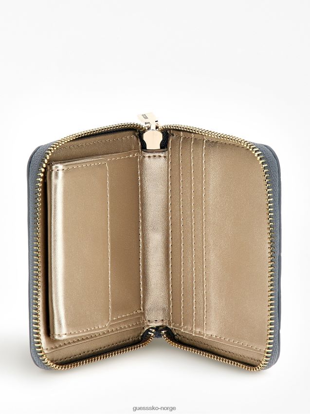 Guess lyseblå la femme mini lommebok med preget logo lyse blå unisex F0LJ804517