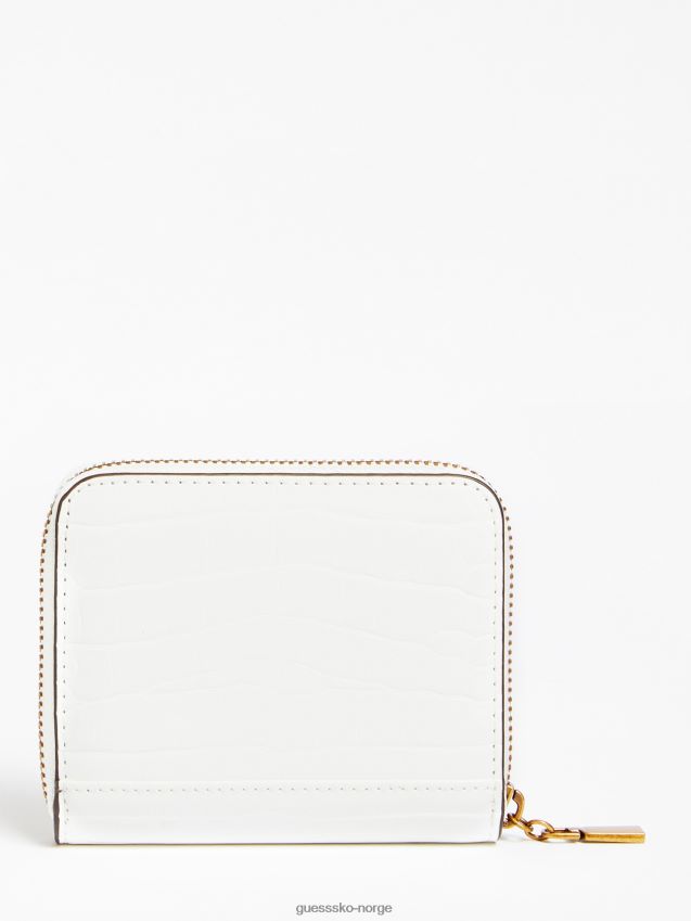 Guess mini lommebok med hvit laurbær-krok-trykk hvit unisex F0LJ804621