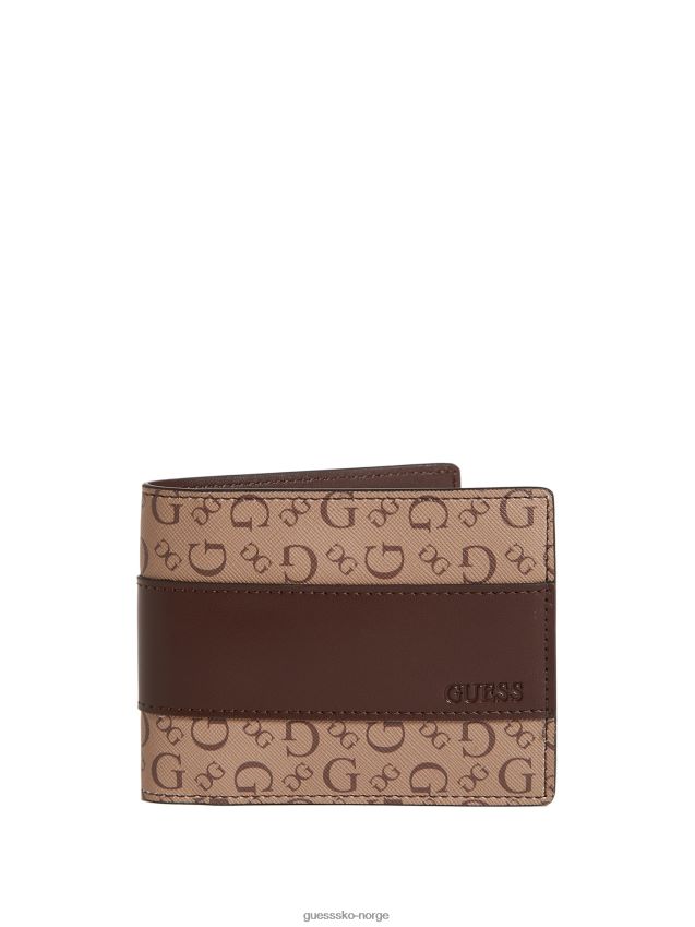 Guess mokka logo bifold lommebok mokka unisex F0LJ808755