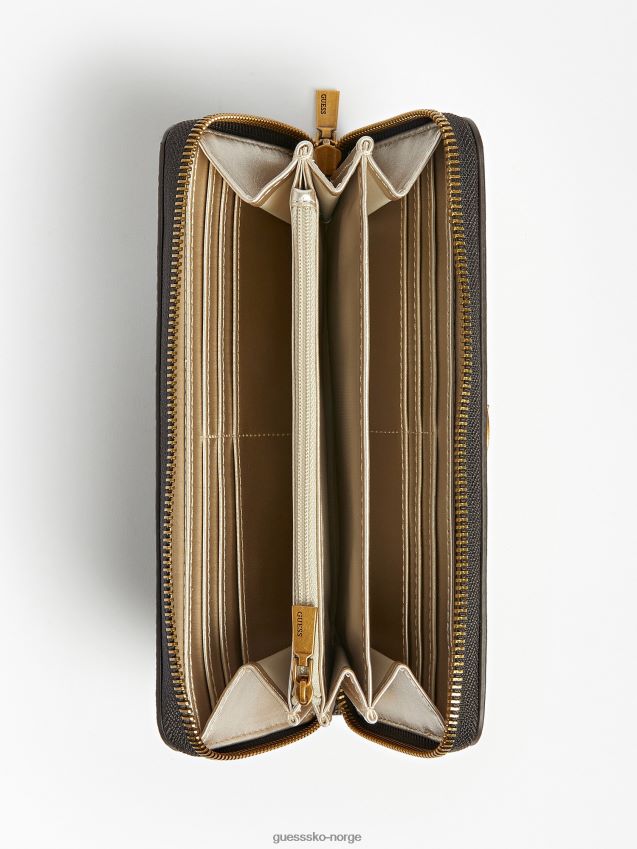 Guess nell 4g logo maxi lommebok brun brun unisex F0LJ804300