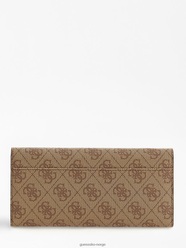 Guess nell 4g logo maxi lommebok rosa rosa unisex F0LJ804640