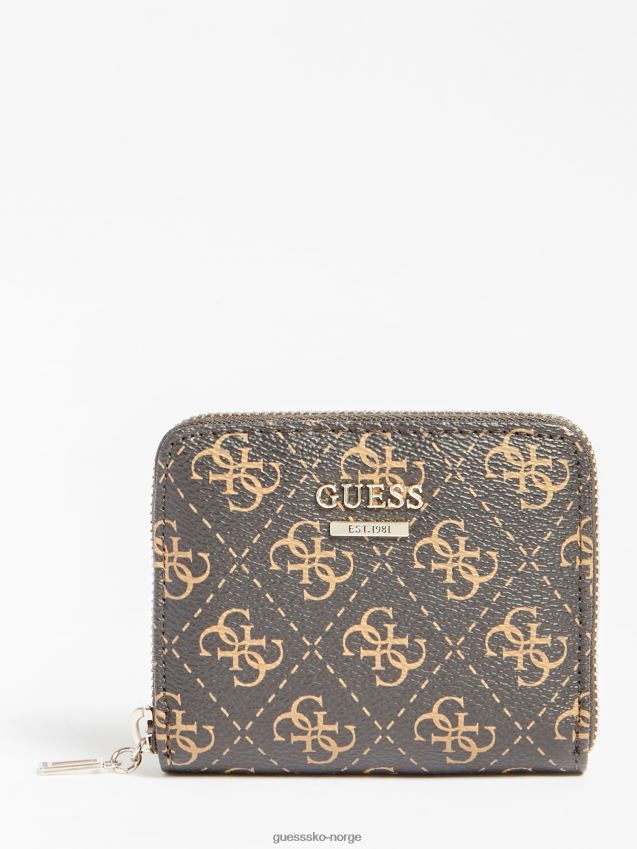 Guess noelle 4g ​​logo mini lommebok brun brun unisex F0LJ804368