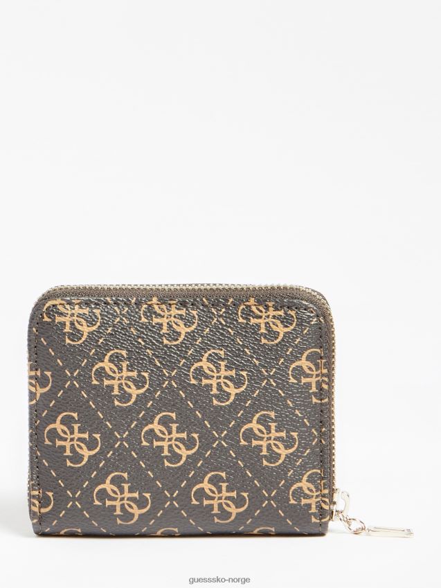Guess noelle 4g ​​logo mini lommebok brun brun unisex F0LJ804368